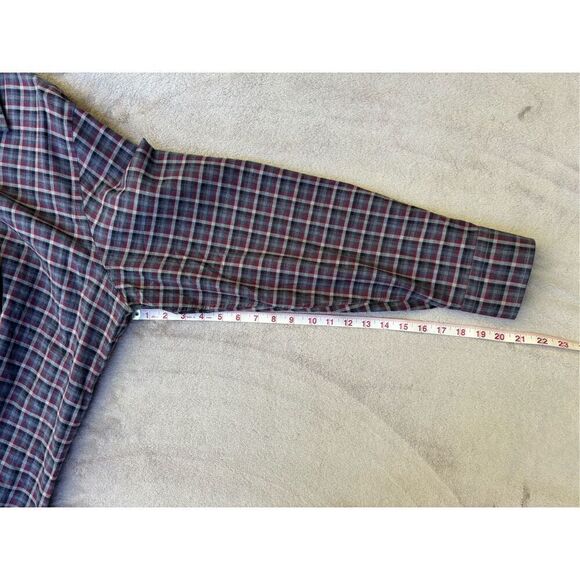 Ledbury Men’s Red Gray Plaid Long Sleeve Classic Fit Button-Down Shirt Size 2XL - Picture 4 of 6